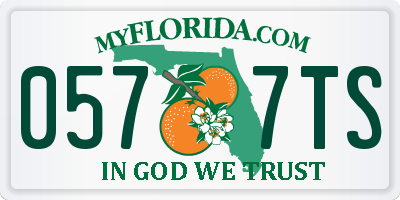 FL license plate 0577TS