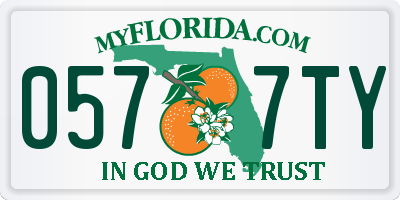 FL license plate 0577TY