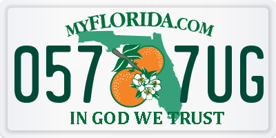 FL license plate 0577UG