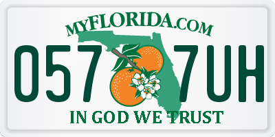 FL license plate 0577UH