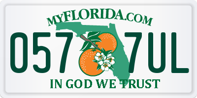 FL license plate 0577UL