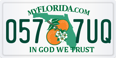 FL license plate 0577UQ