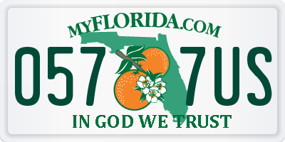 FL license plate 0577US