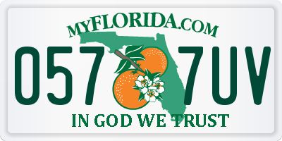 FL license plate 0577UV