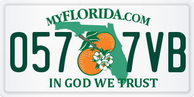 FL license plate 0577VB