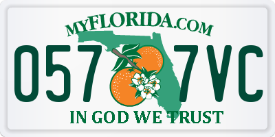 FL license plate 0577VC