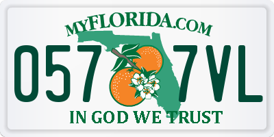 FL license plate 0577VL