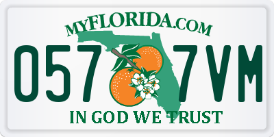 FL license plate 0577VM