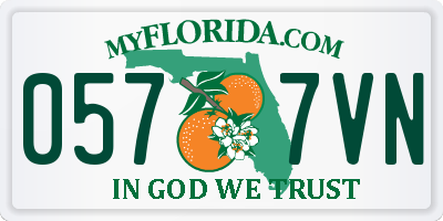 FL license plate 0577VN