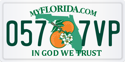FL license plate 0577VP