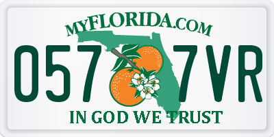 FL license plate 0577VR