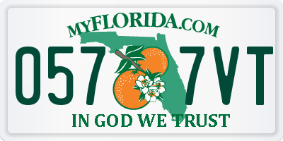 FL license plate 0577VT