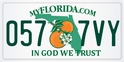 FL license plate 0577VY