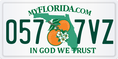 FL license plate 0577VZ
