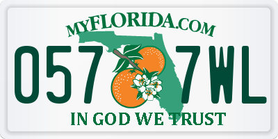 FL license plate 0577WL