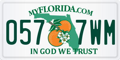 FL license plate 0577WM