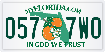 FL license plate 0577WO
