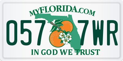 FL license plate 0577WR