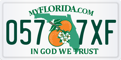 FL license plate 0577XF