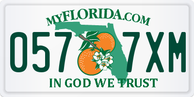 FL license plate 0577XM