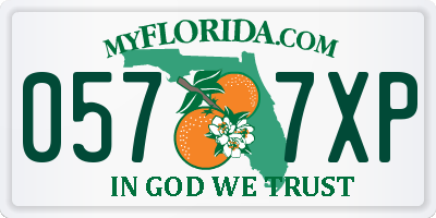 FL license plate 0577XP
