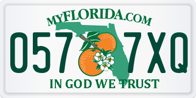 FL license plate 0577XQ