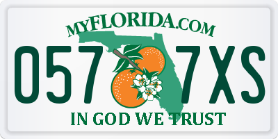 FL license plate 0577XS