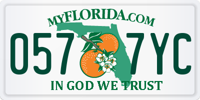 FL license plate 0577YC