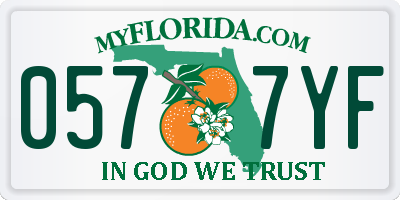 FL license plate 0577YF