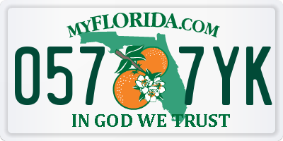 FL license plate 0577YK
