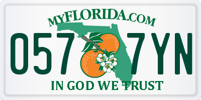 FL license plate 0577YN