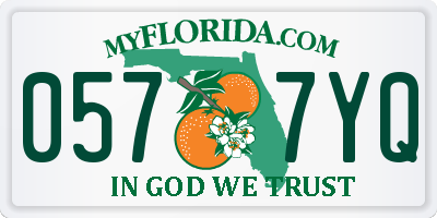 FL license plate 0577YQ
