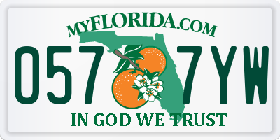 FL license plate 0577YW