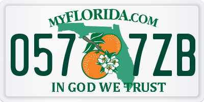 FL license plate 0577ZB