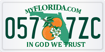 FL license plate 0577ZC