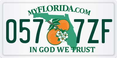 FL license plate 0577ZF