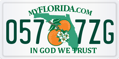 FL license plate 0577ZG