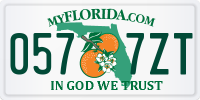 FL license plate 0577ZT