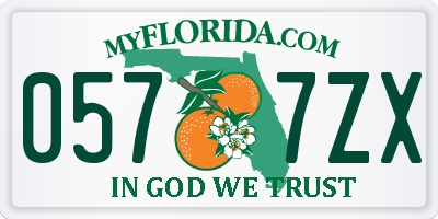 FL license plate 0577ZX