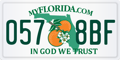 FL license plate 0578BF