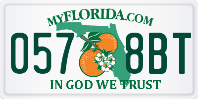 FL license plate 0578BT
