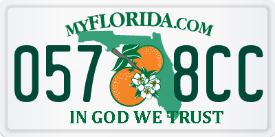 FL license plate 0578CC