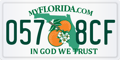 FL license plate 0578CF