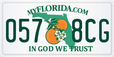 FL license plate 0578CG
