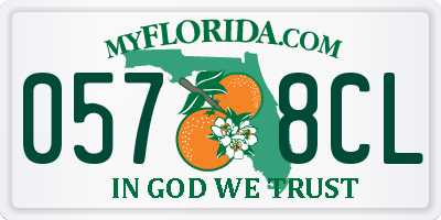 FL license plate 0578CL