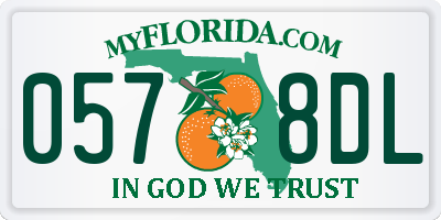 FL license plate 0578DL