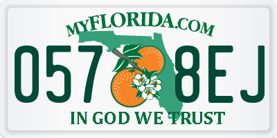 FL license plate 0578EJ