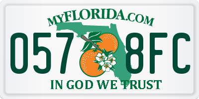 FL license plate 0578FC
