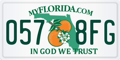 FL license plate 0578FG