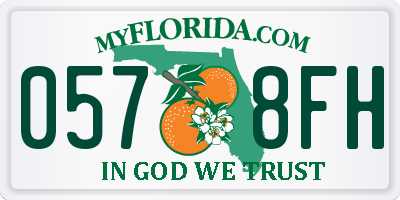 FL license plate 0578FH